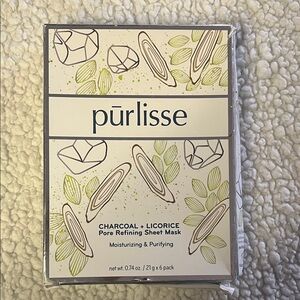 Purlisse Charcoal and Licorice Pore Refining Sheet Mask